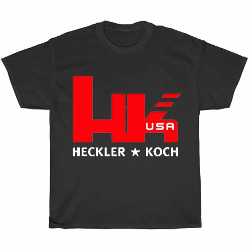 HK Heckler and Koch Guns Firearms Logo Men's Unisex T Shirt Size S to 3XL