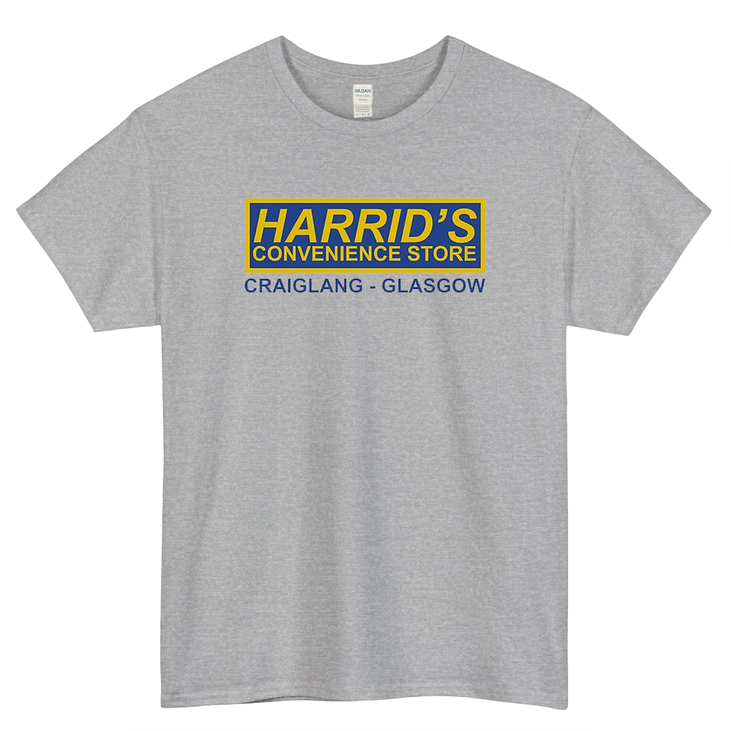 Harrids Convenience Store Craiglang Logo Mens Unisex Short Sleeve T-Shirt Size S-3XL - P