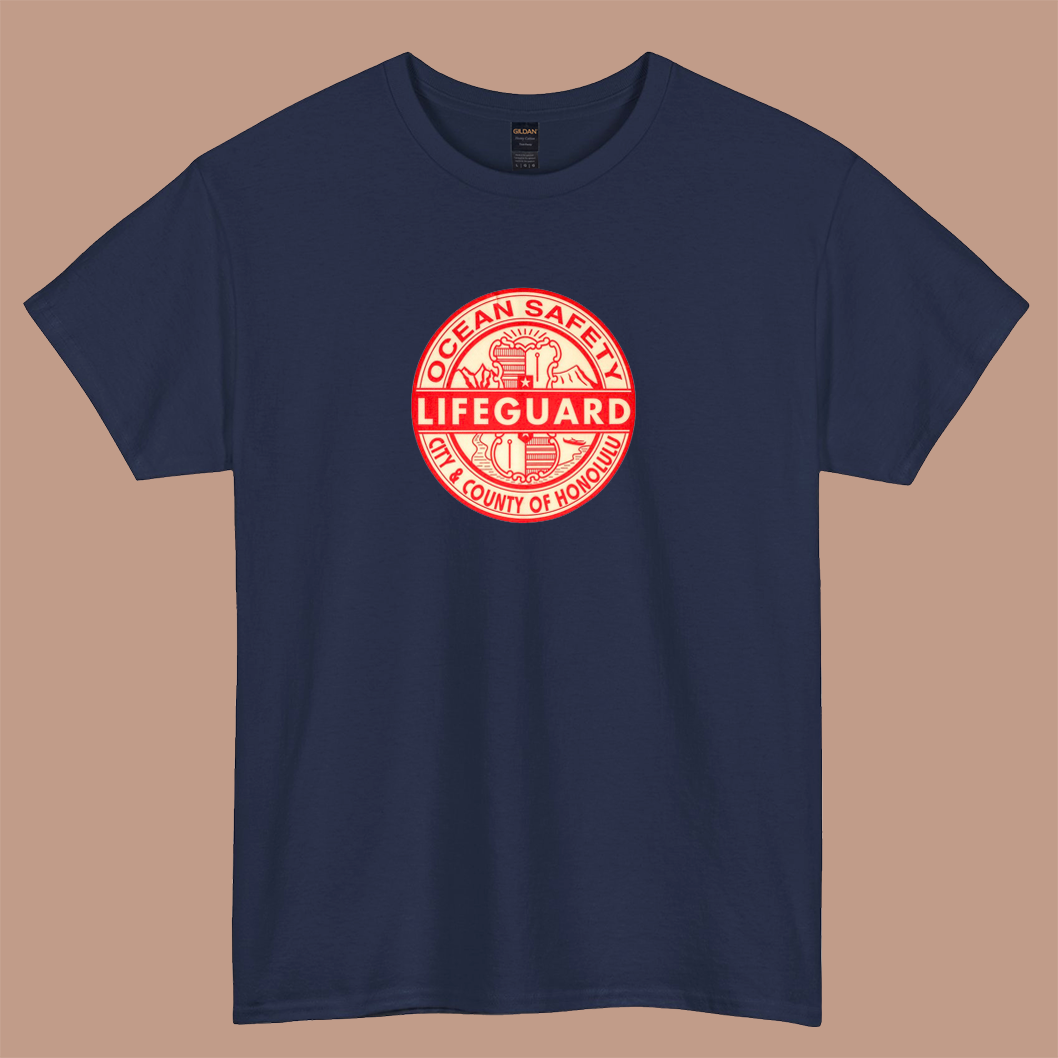 Hawaii Lifeguard logo short sleeve t shirt Size S-3XL -P