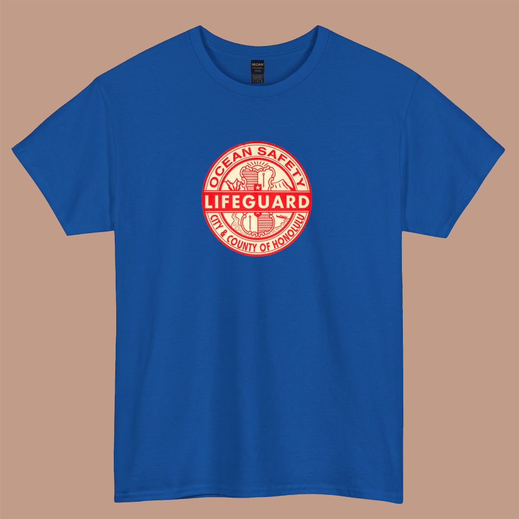 Hawaii Lifeguard logo short sleeve t shirt Size S-3XL -P