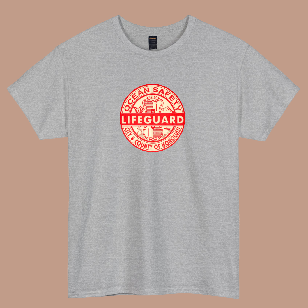 Hawaii Lifeguard logo short sleeve t shirt Size S-3XL -P