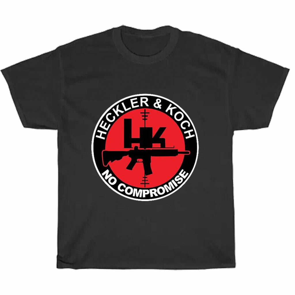 Hecklerr & Koch Red Active Logo Men's Unisex T Shirt Size S to 3XL