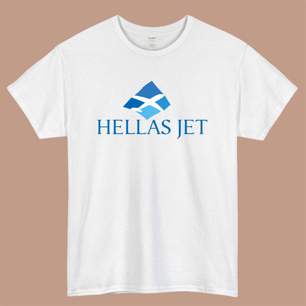 Hellas Jet Logo Mens Unisex Short Sleeve White T-Shirt Size S-3XL