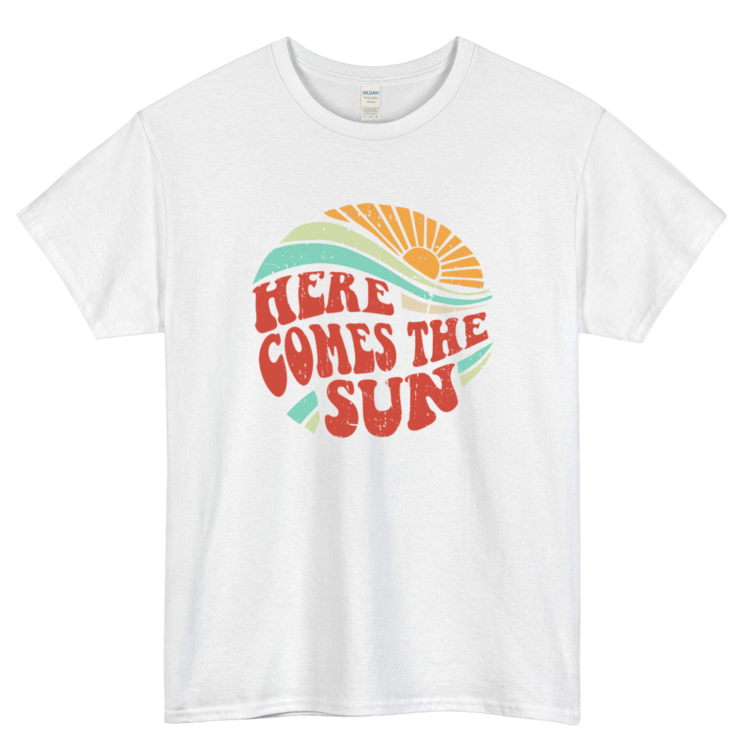 Here Comes the Sun Logo Mens Unisex Short Sleeve T-Shirt Size S-3XL - P