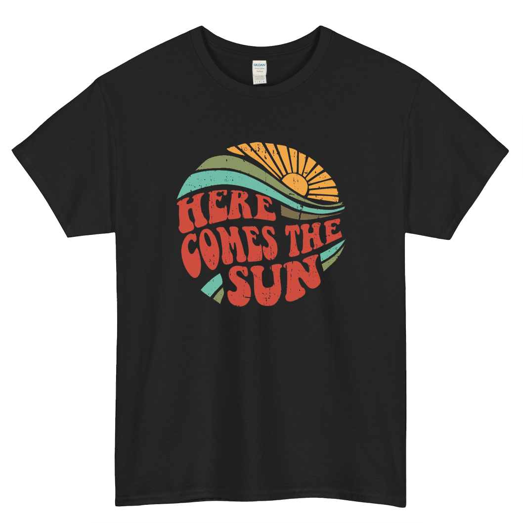 Here Comes the Sun Logo Mens Unisex Short Sleeve T-Shirt Size S-3XL - P