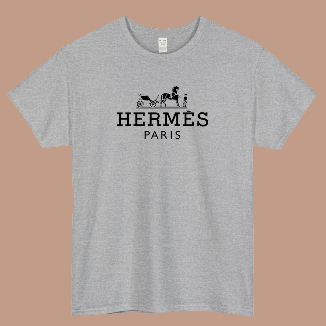 Hermes Paris Logo Mens Unisex Short Sleeve T-Shirt Size S-3XL