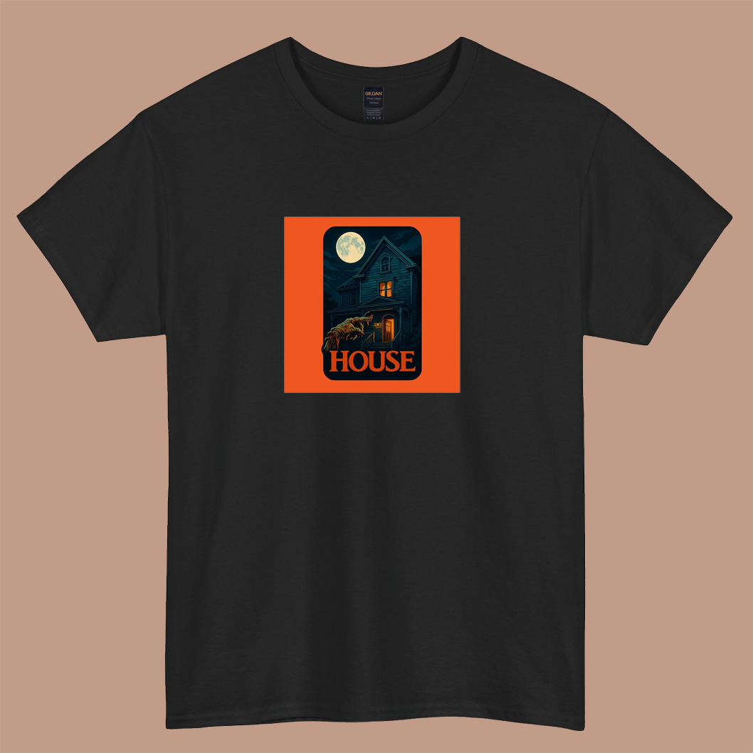 House - 80s Horror Movie logo short SLEEVE T SHIRT -P