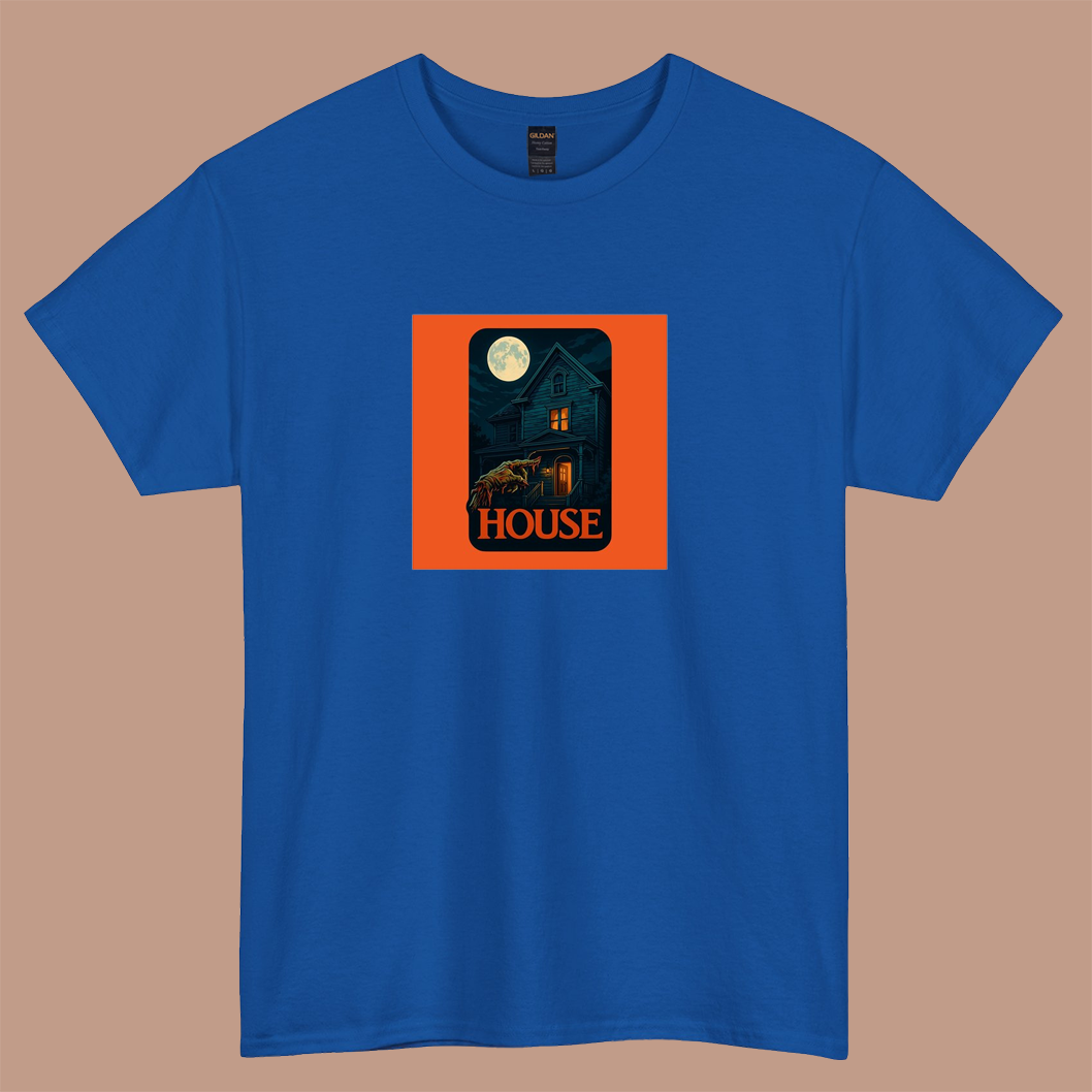 House - 80s Horror Movie logo short SLEEVE T SHIRT -P