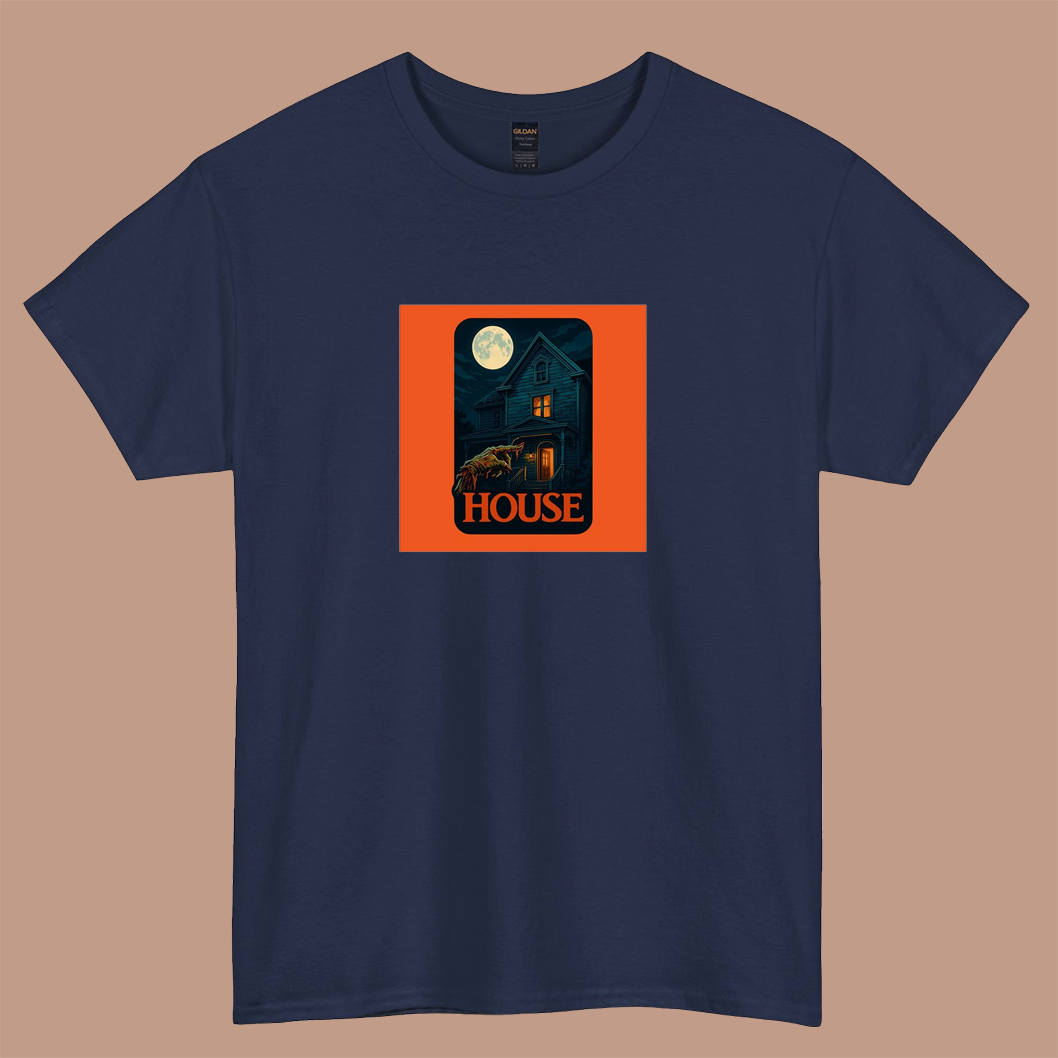 House - 80s Horror Movie logo short SLEEVE T SHIRT -P