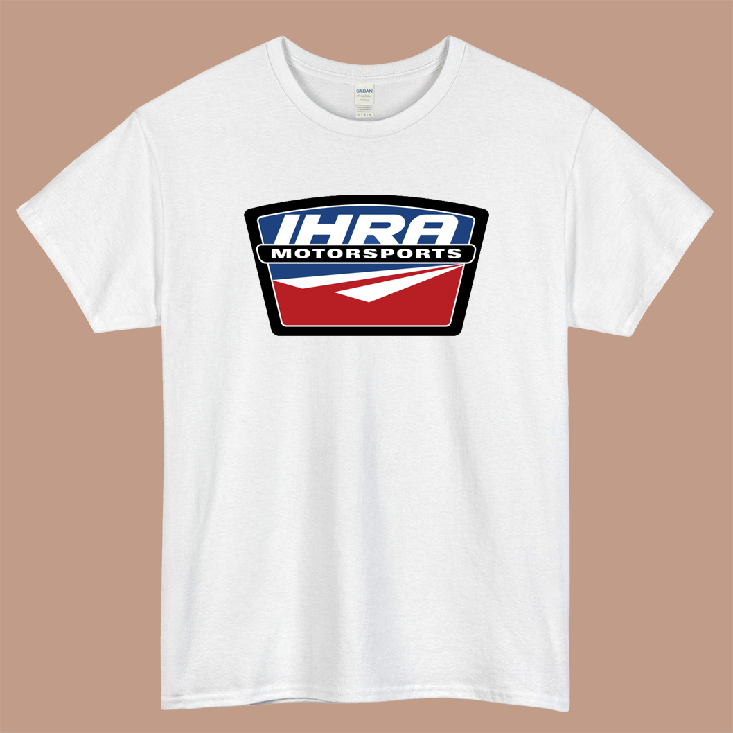 IHRA Motorsports Logo Mens Unisex Short Sleeve White T-Shirt Size S-3XL