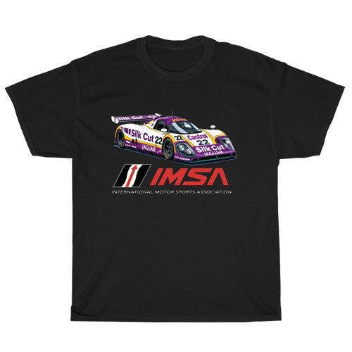 IMSA International Motor Sports Logo Mens Unisex Short Sleeve Black T-Shirt Size S-3XL