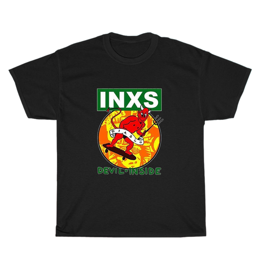 INXS DEVIL INSIDE Logo Men's Unisex T Shirt Size S to 3XL