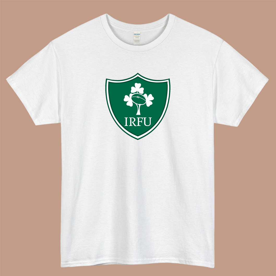 IRFU BEST BADGES Logo Mens Unisex Short Sleeve T-Shirt Size S-3XL - P