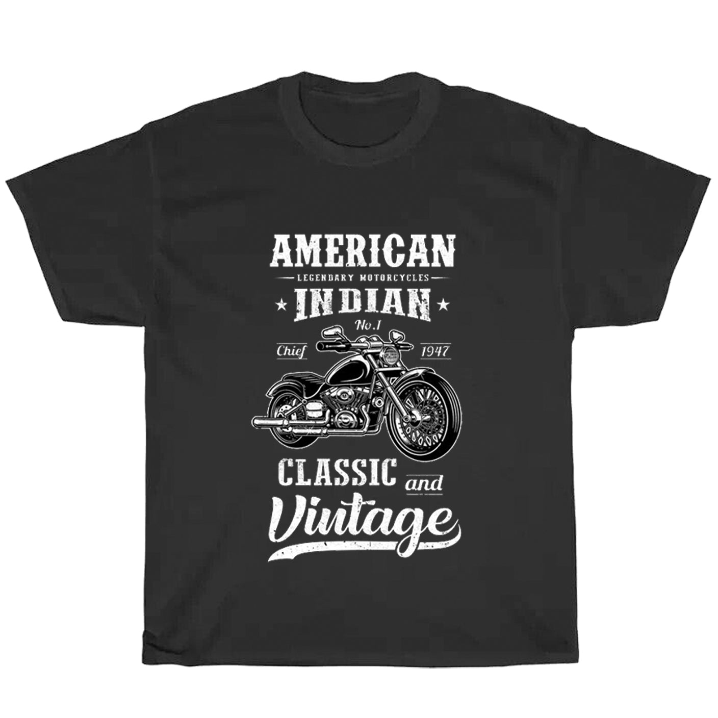 Indian Motorcycle Classic American Logo Men's Unisex T Shirt Size S to 3XL