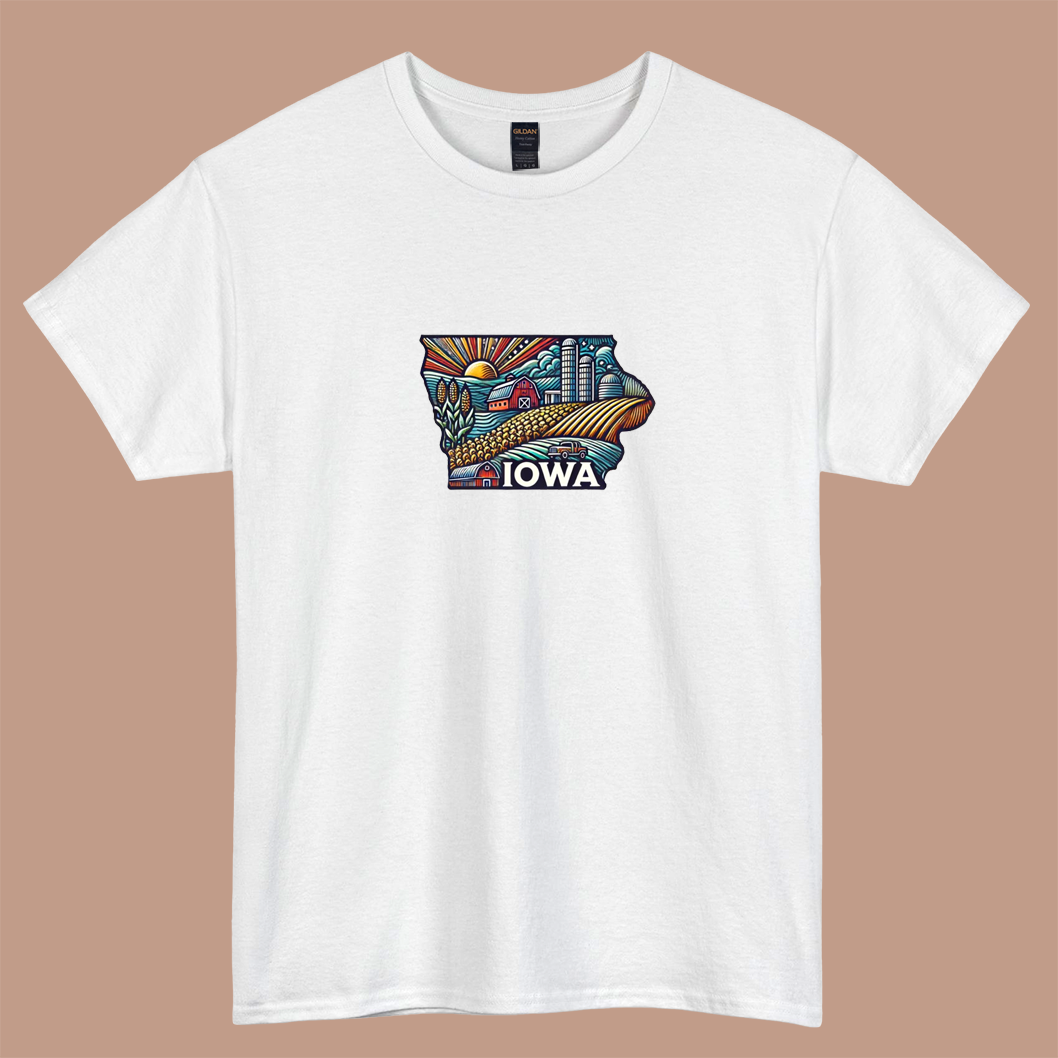 Iowa logo short sleeve t shirt Size S-3XL -P