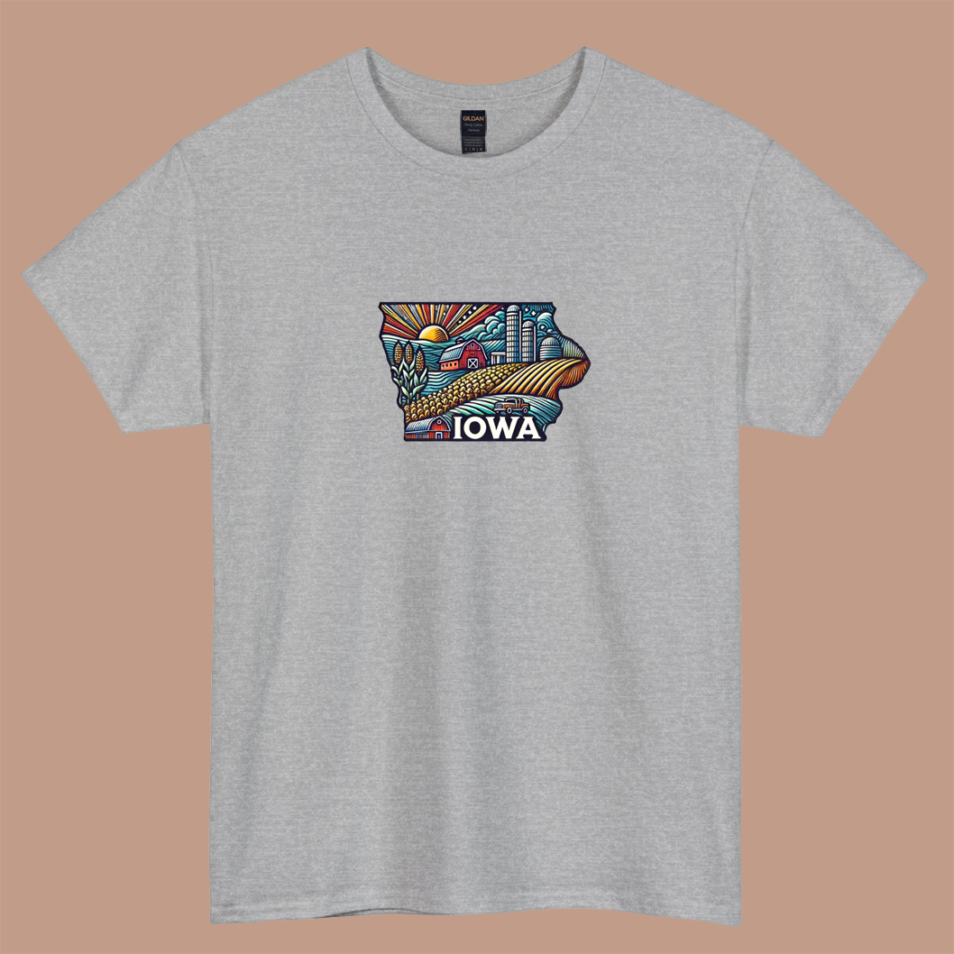 Iowa logo short sleeve t shirt Size S-3XL -P