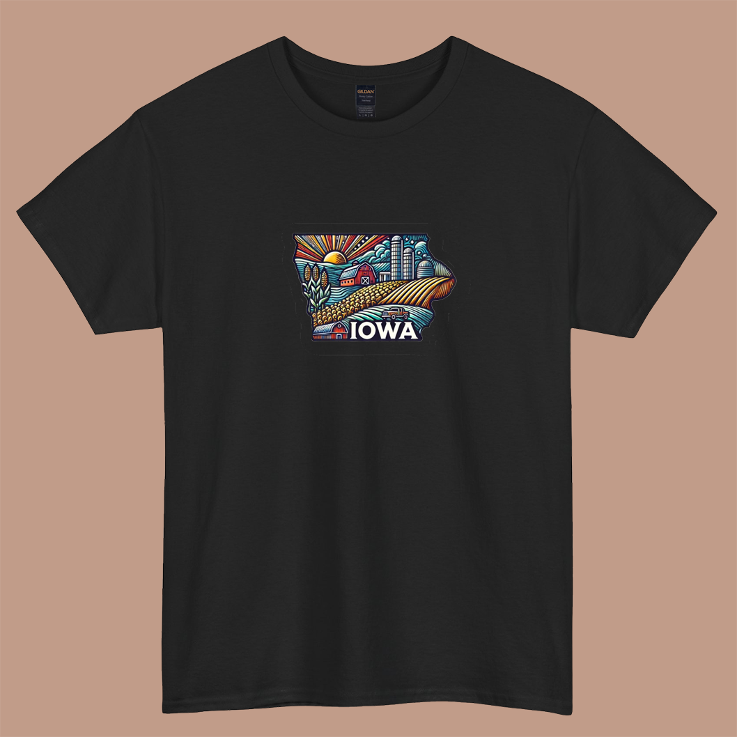 Iowa logo short sleeve t shirt Size S-3XL -P