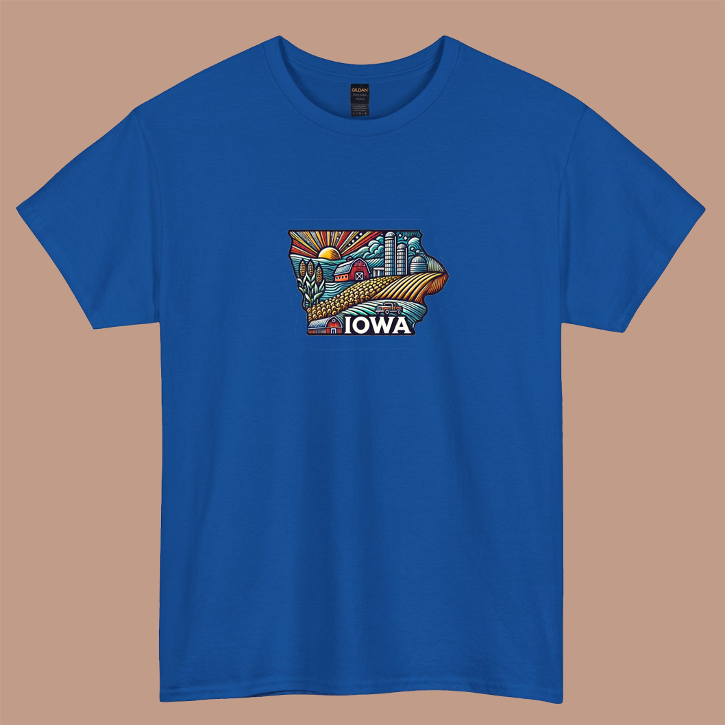 Iowa logo short sleeve t shirt Size S-3XL -P