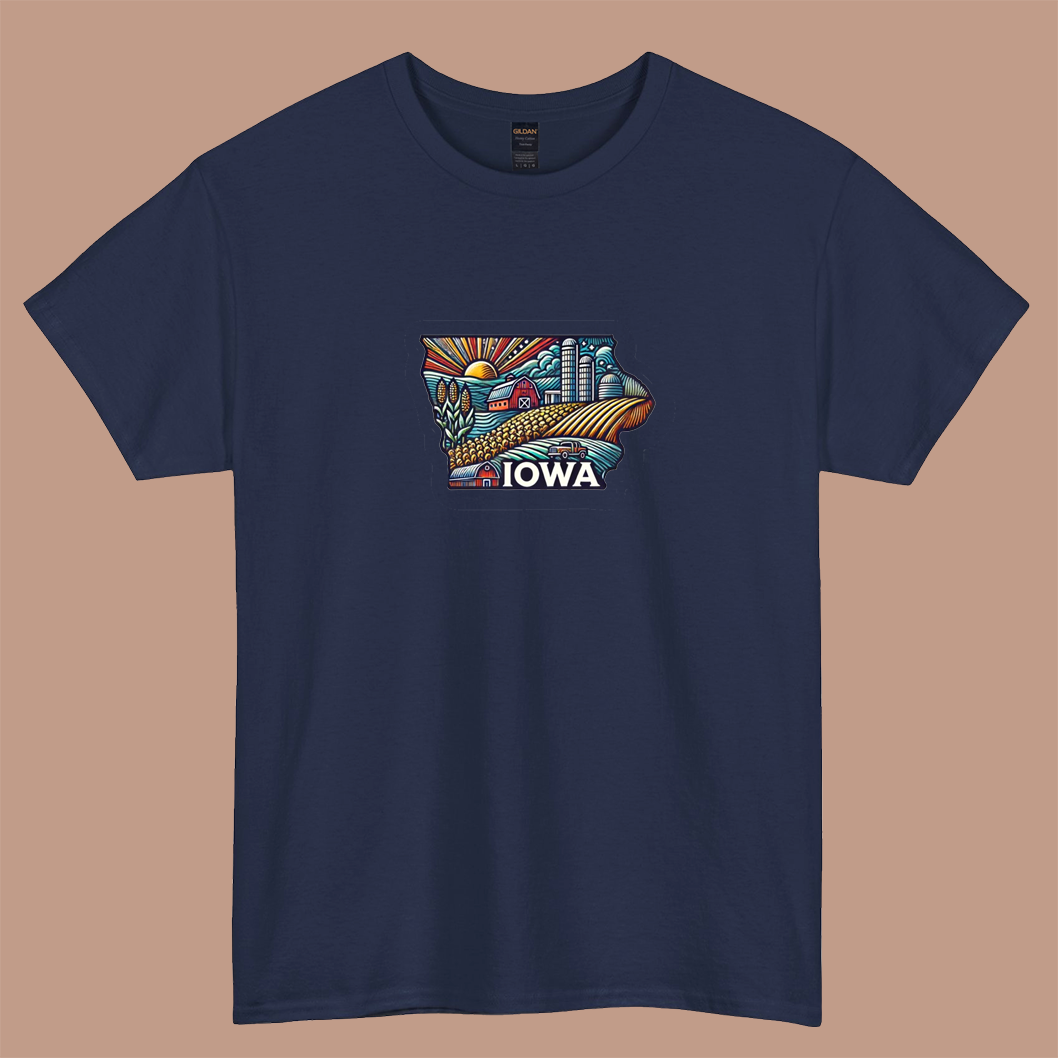Iowa logo short sleeve t shirt Size S-3XL -P