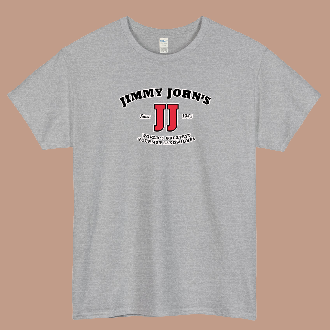 JIMMY JOHN'S Gourmet Sandwiches Logo Mens Unisex Short Sleeve T-Shirt Size S-3XL - P