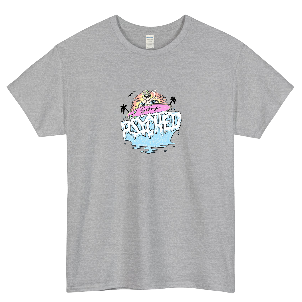 Jamie O'brien Merch Stay Psyched SurferLOGO SHORT SLEEVE T SHIRT -P