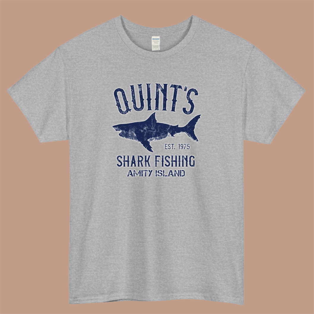 Jaws Quint Shark Logo Mens Unisex Short Sleeve T-Shirt Size S-3XL - P