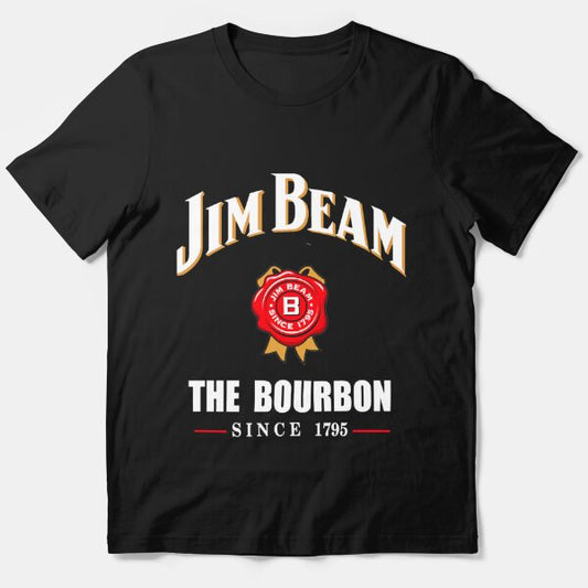 Jim Beam Essential Logo Men's Unisex T Shirt Size S to 3XL