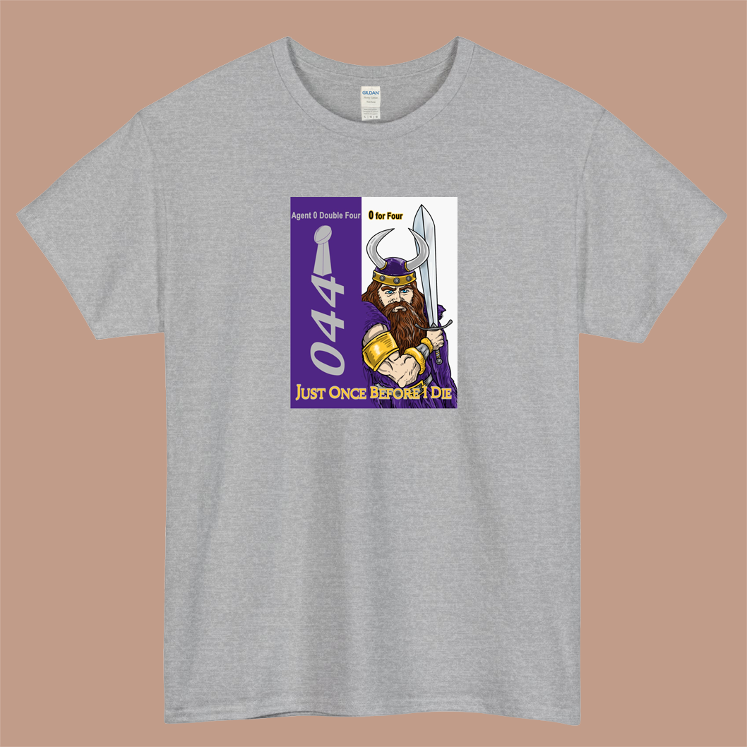 Just Once Before I Die - Minnesota Vikings Fans Logo Mens Unisex Short Sleeve T-Shirt Size S-3XL - P