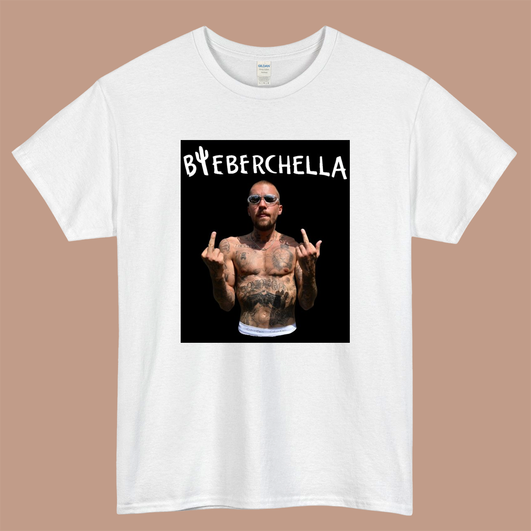 Justin Bieber Bieberchella Logo Mens Unisex Short Sleeve White T-Shirt Size S-3XL