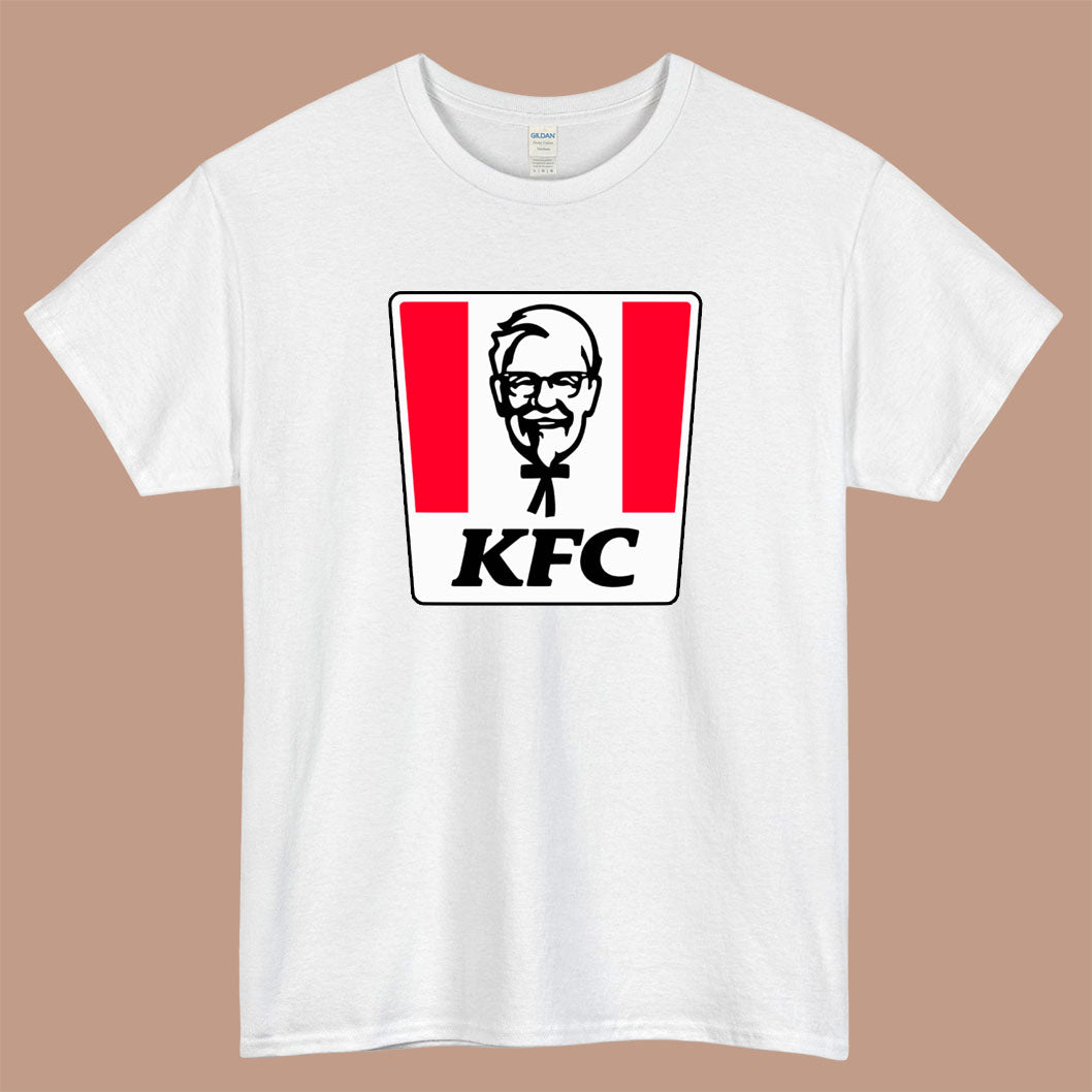 KFC Logo Mens Unisex Short Sleeve White T-Shirt Size S-3XL