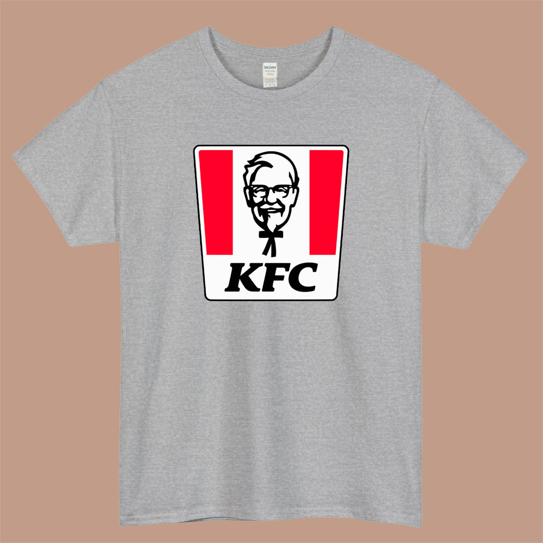 KFC Logo Mens Unisex Short Sleeve Gray T-Shirt Size S-3XL