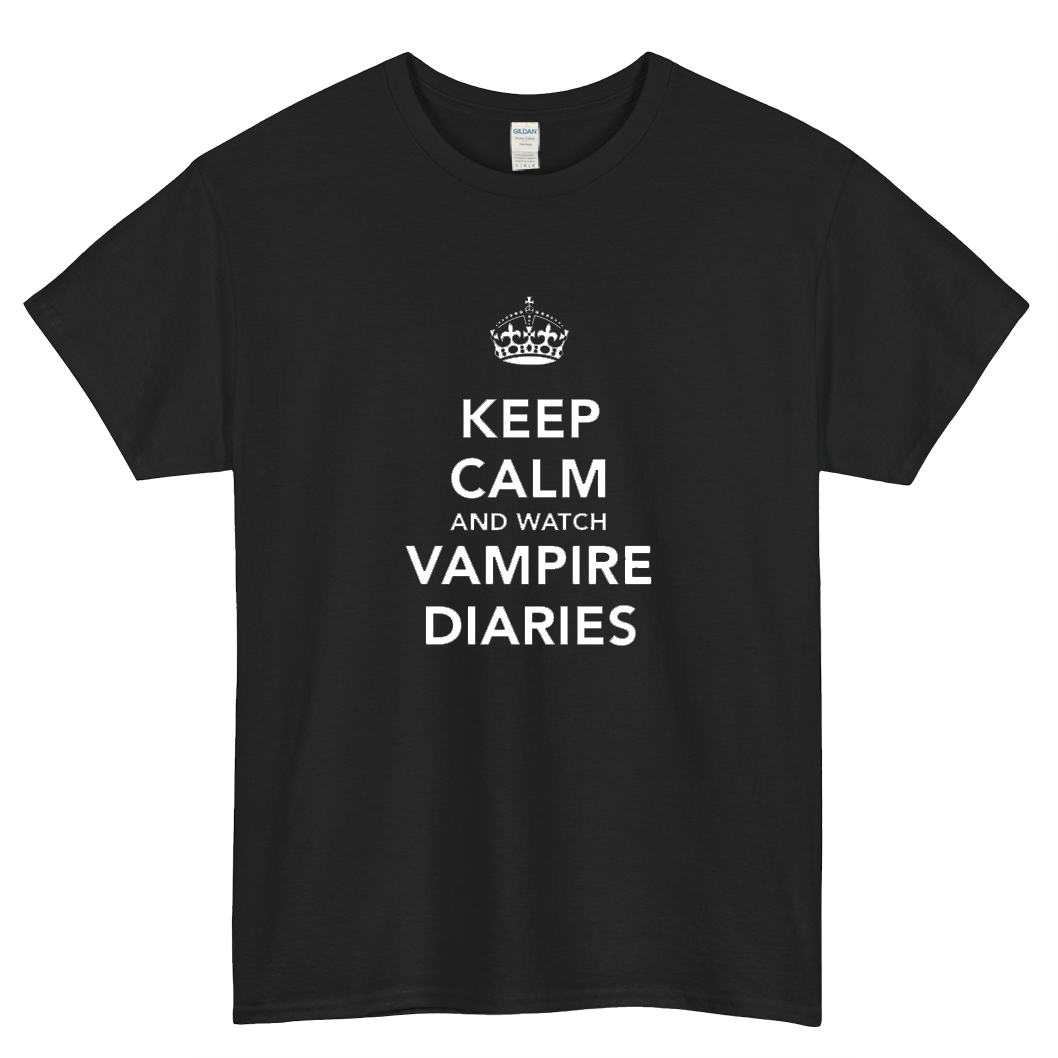Keep Calm And Watch Vampire Diaries LOGO SHORT SLEEVE T SHIRT S-5XL- P