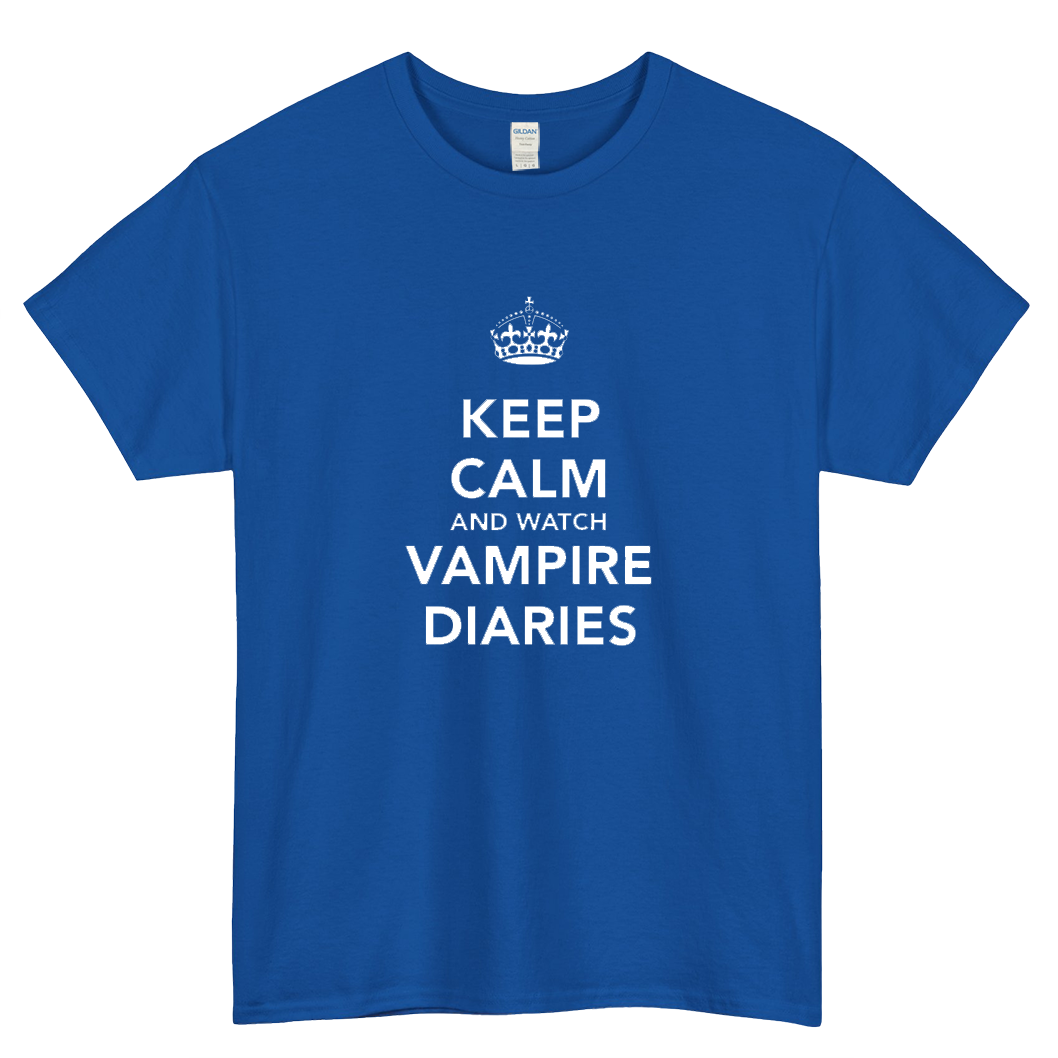 Keep Calm And Watch Vampire Diaries LOGO SHORT SLEEVE T SHIRT S-5XL- P