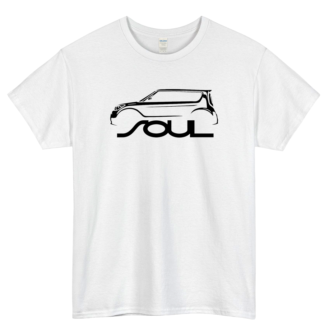 Kia Soul Outline Gen LOGO Unisex Short Sleeve T-Shirt Size S-3XL - P