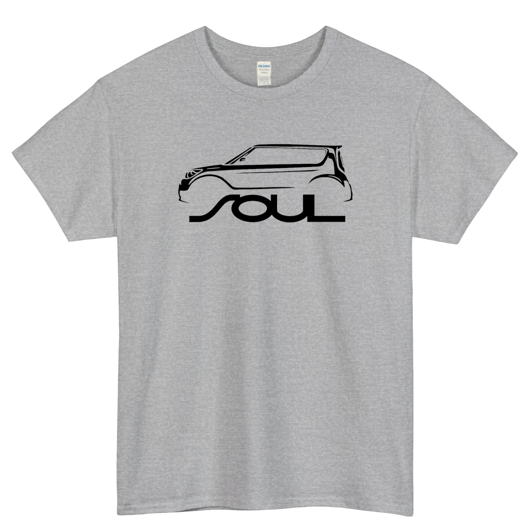 Kia Soul Outline Gen LOGO Unisex Short Sleeve T-Shirt Size S-3XL - P