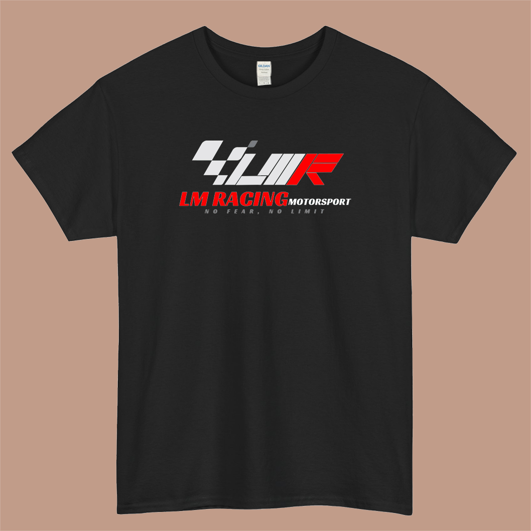 LM Racing Motorsport Logo Mens Unisex Short Sleeve Black T-Shirt Size S-3XL