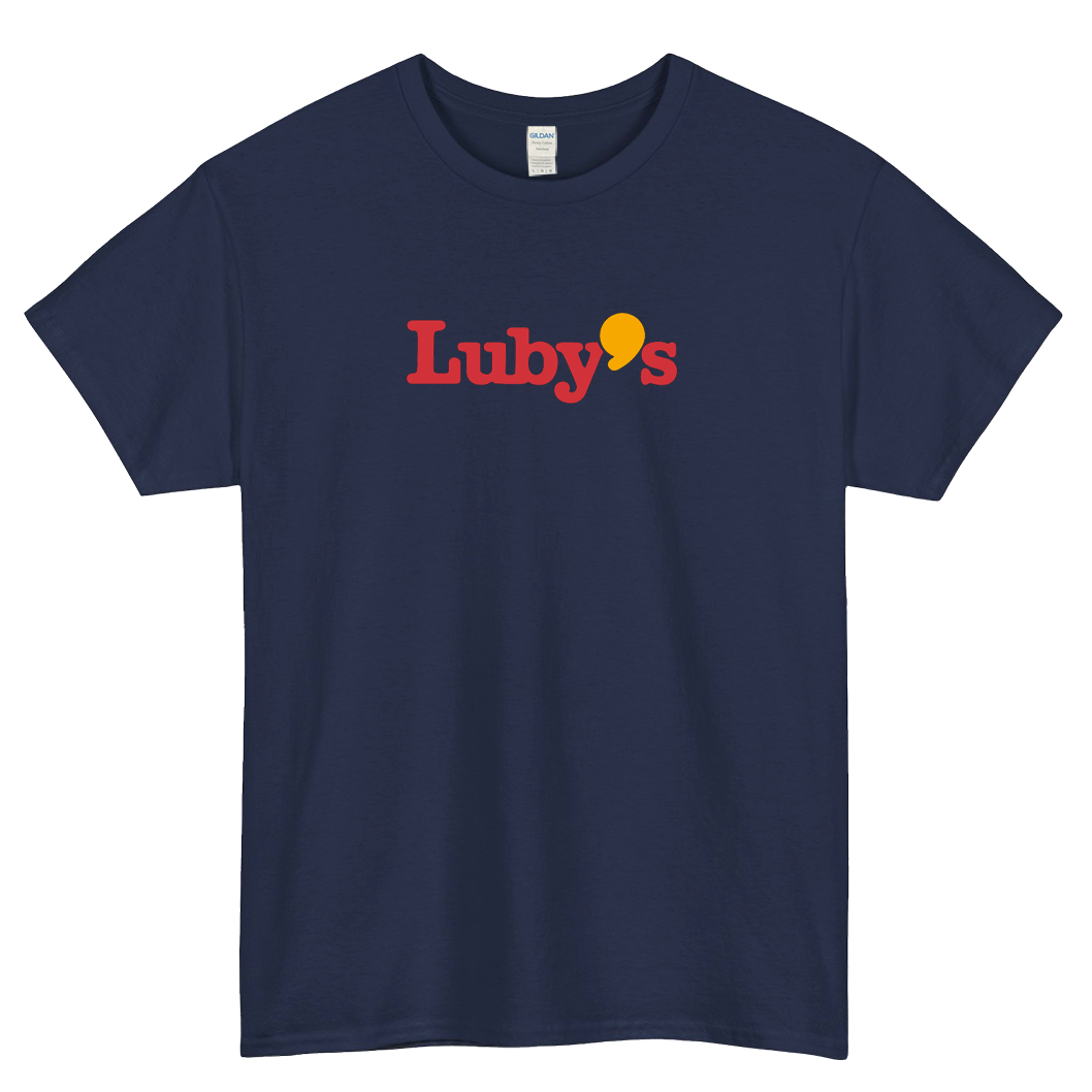 LUBY'S CAFETERIA RESTAURANT logo SHORT SLEEVE T SHIRT -P