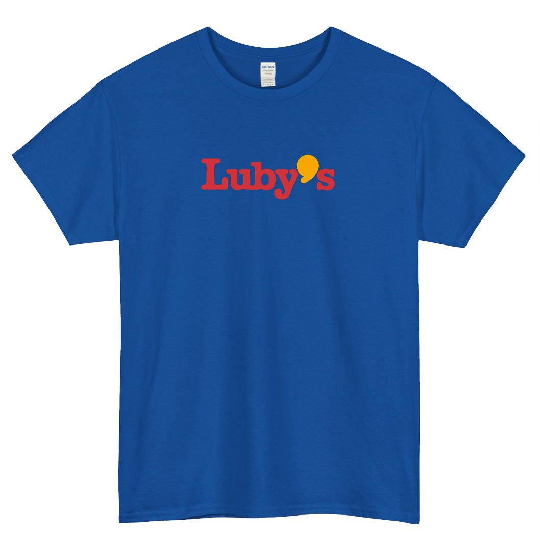 LUBY'S CAFETERIA RESTAURANT logo SHORT SLEEVE T SHIRT -P