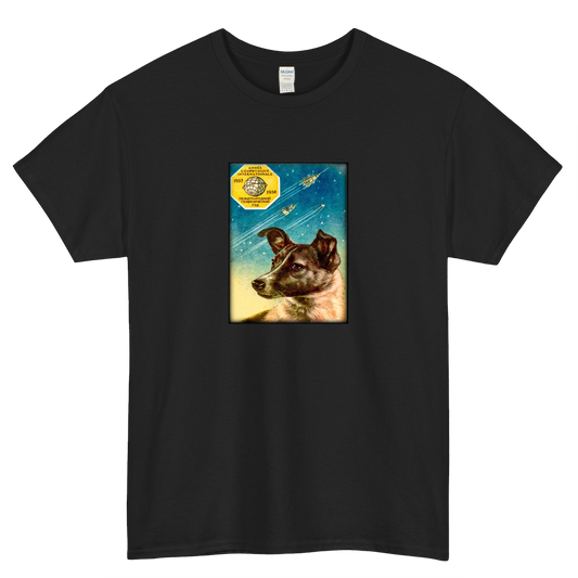 Laika The Sputnik 2 Russian Space Dog Unisex Short Sleeve T-Shirt Size S-3XL - P