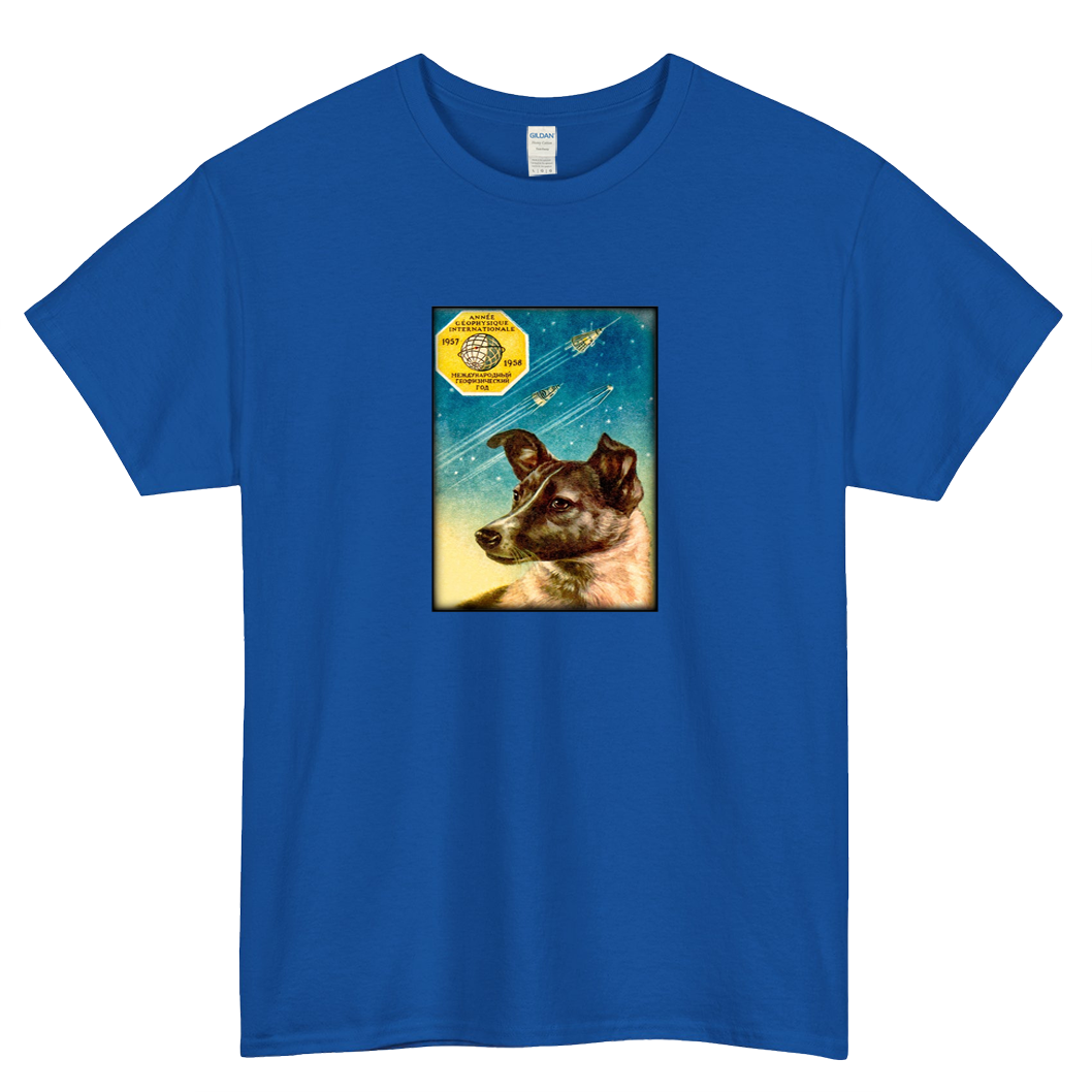 Laika The Sputnik 2 Russian Space Dog Unisex Short Sleeve T-Shirt Size S-3XL - P