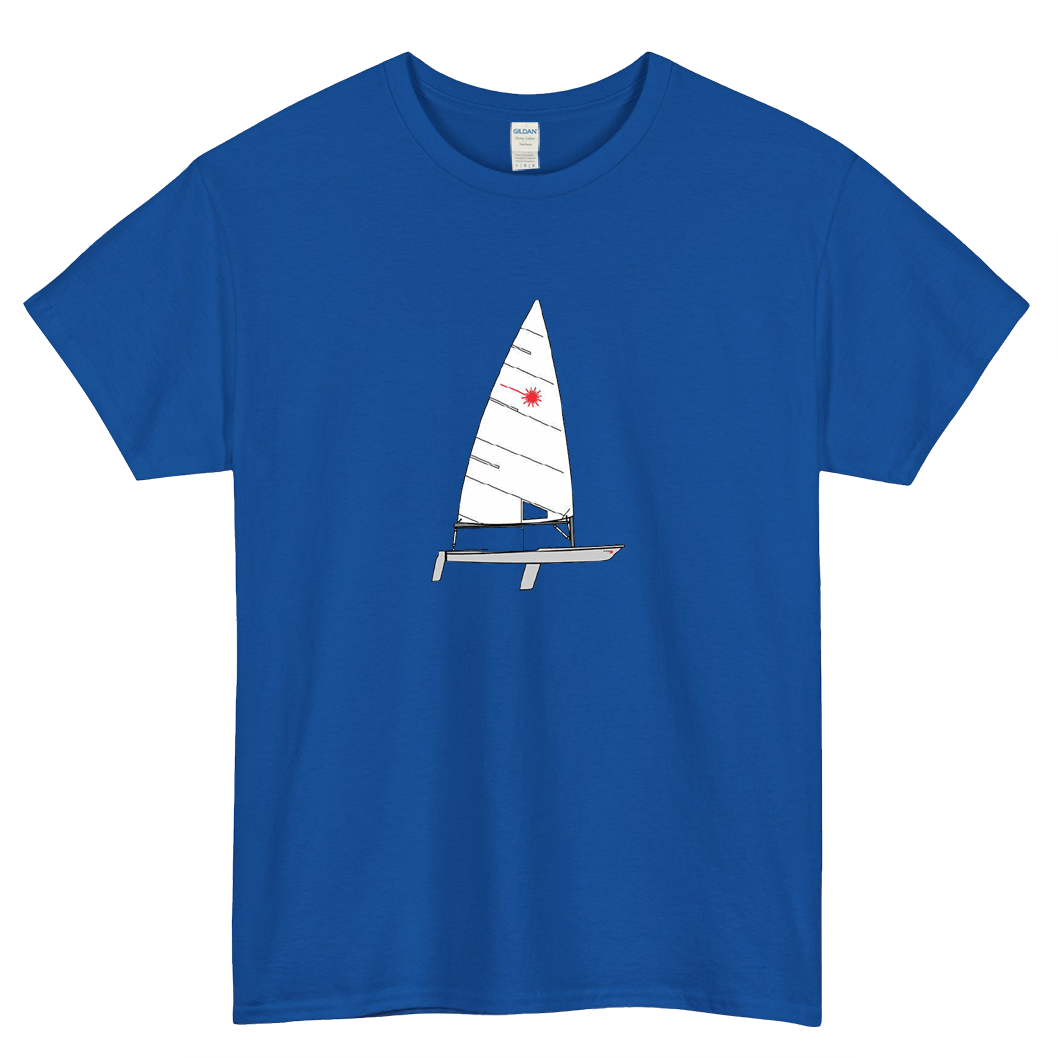 Laser Sailboat Short Sleeve T-Shirt Size S-3XL -P