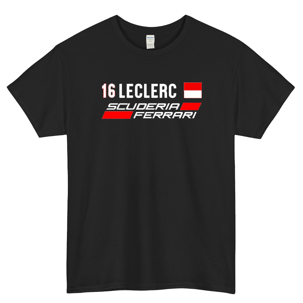 Leclerc 16 red Essential logo Short Sleeve T-Shirt Size S-3XL - P