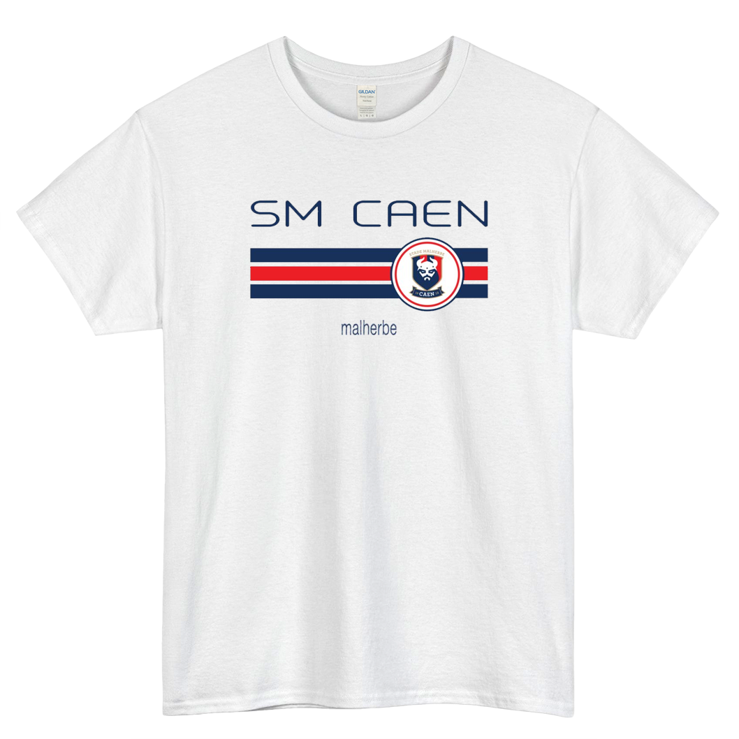 Ligue 2 - SM Caen Home Red Logo Mens Unisex Short Sleeve T-Shirt Size S-3XL - P