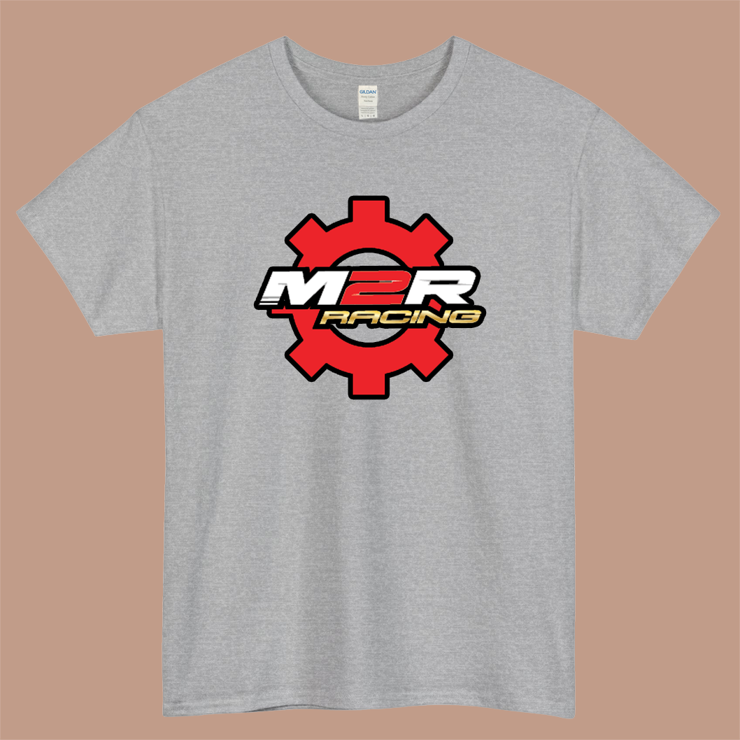 M2R Dirt Bike Logo Mens Unisex Short Sleeve Gray T-Shirt Size S-3XL