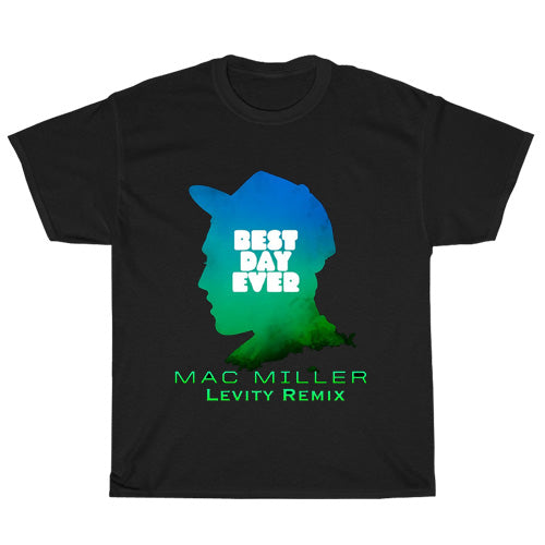 MAC MILLER BEST DAY EVER Logo Mens Unisex Short Sleeve Black T-Shirt Size S-3XL