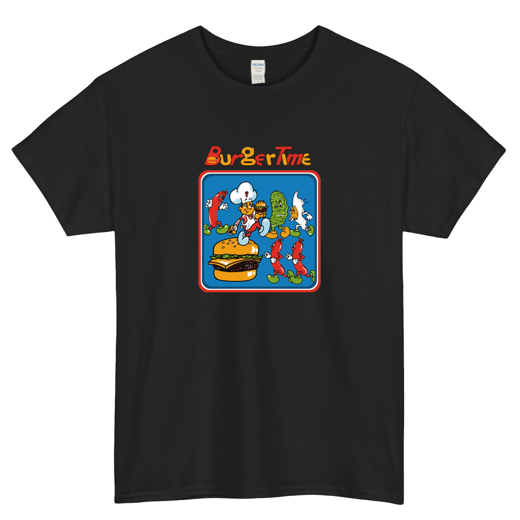 MOST POPULAR Burger Time logo short slevee t shirt SIZE S-3XL -P