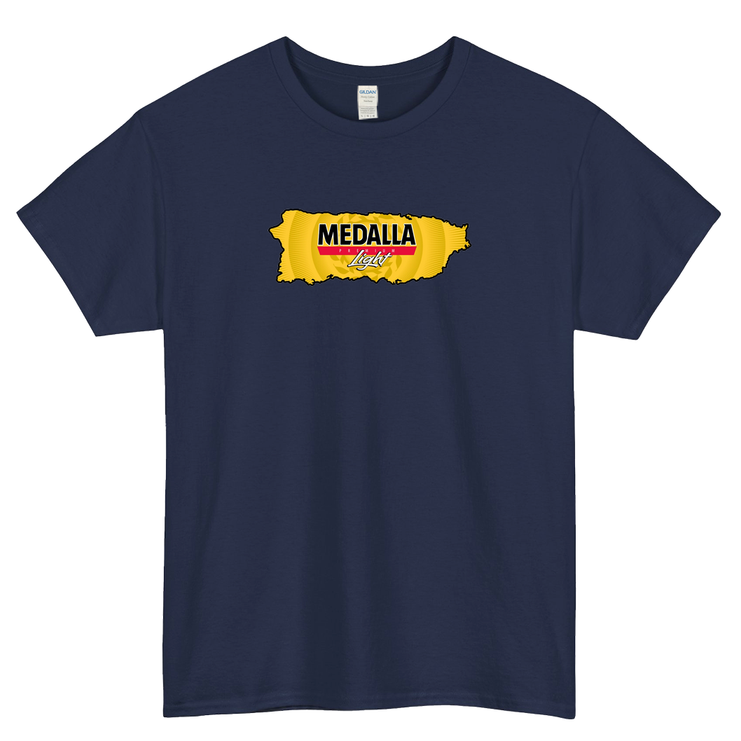 MOST POPULAR Medalla Light Puerto Rico Short Sleeve T-Shirt Size S-3XL -P