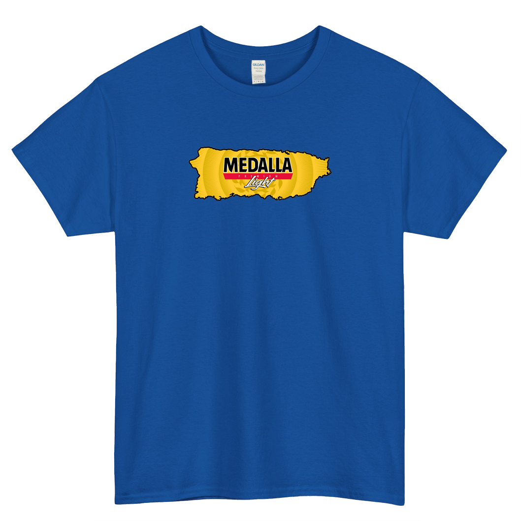 MOST POPULAR Medalla Light Puerto Rico Short Sleeve T-Shirt Size S-3XL -P