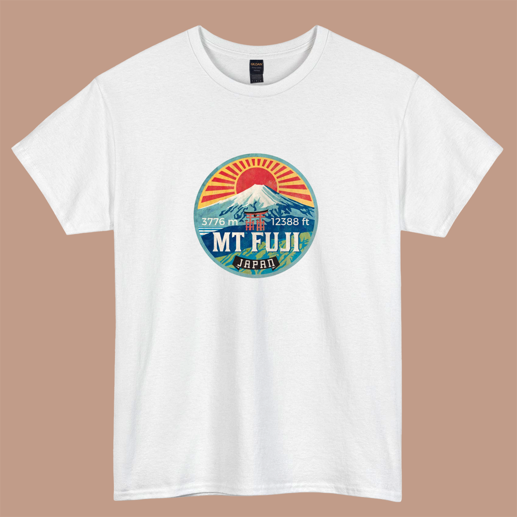 MT Fuji logo short sleeve t shirt S-3XL-P