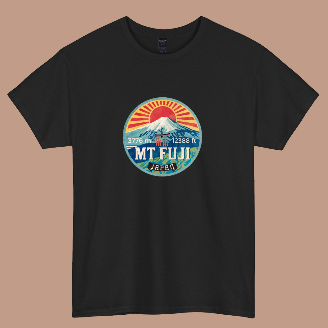 MT Fuji logo short sleeve t shirt S-3XL-P